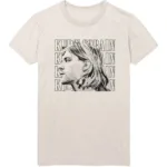 Camiseta Unisex Kurt Cobain: Contrast Profile (Natural) (Mediana)
